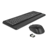 DELOCK vezeték nélküli német billentyűzet + egér fekete (12674)