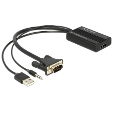 DELOCK VGA to HDMI Adapter with Audio kábel és adapter