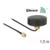 DELOCK WLAN 802.11 b/g/n antenna RP-SMA-dugó 2 dBi irányítatlan, rögzített, csatlakozókábellel RG-17