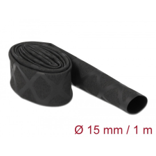 DELOCK Zsugorcső X-mintás nem csúszós 1 m x 15 mm fekete villanyszerelés