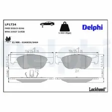 DELPHI fékbetétkészlet, tárcsafék LP1734 fékbetét
