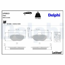 DELPHI fékbetétkészlet, tárcsafék LP2013 autóalkatrész