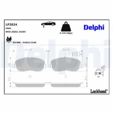 DELPHI fékbetétkészlet, tárcsafék LP2024 autóalkatrész