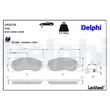 DELPHI fékbetétkészlet, tárcsafék LP2173 fékbetét