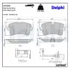 DELPHI fékbetétkészlet, tárcsafék LP2226