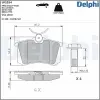 DELPHI fékbetétkészlet, tárcsafék LP2254