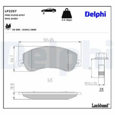 DELPHI fékbetétkészlet, tárcsafék LP2257 autóalkatrész