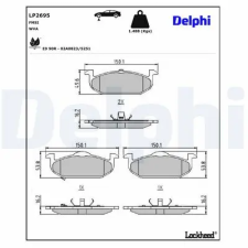 DELPHI fékbetétkészlet, tárcsafék LP2695 autóalkatrész