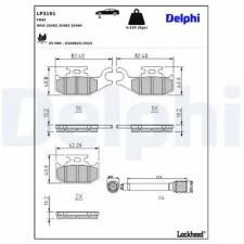 DELPHI fékbetétkészlet, tárcsafék LP3191 autóalkatrész