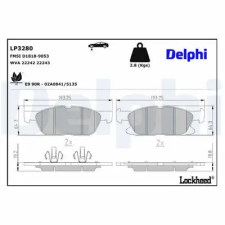 DELPHI fékbetétkészlet, tárcsafék LP3280 autóalkatrész