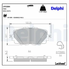 DELPHI fékbetétkészlet, tárcsafék LP3284 fékbetét