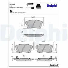DELPHI fékbetétkészlet, tárcsafék LP3390 fékbetét