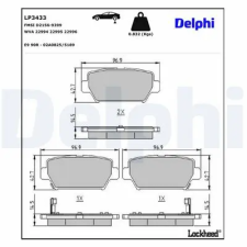 DELPHI fékbetétkészlet, tárcsafék LP3433 autóalkatrész