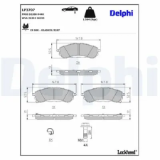 DELPHI fékbetétkészlet, tárcsafék LP3707 autóalkatrész