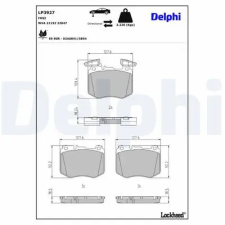 DELPHI fékbetétkészlet, tárcsafék LP3927 autóalkatrész
