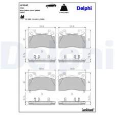 DELPHI fékbetétkészlet, tárcsafék LP3943 fékbetét