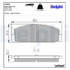 DELPHI fékbetétkészlet, tárcsafék LP401