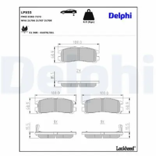 DELPHI fékbetétkészlet, tárcsafék LP955 autóalkatrész