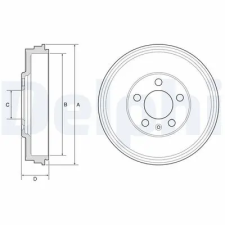 DELPHI fékdob BF575 autóalkatrész