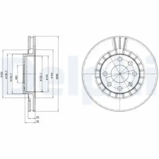 DELPHI féktárcsa BG2443 autóalkatrész