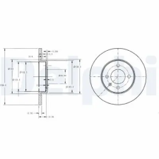 DELPHI féktárcsa BG2454 autóalkatrész