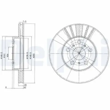 DELPHI féktárcsa BG2596 autóalkatrész