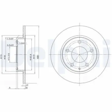 DELPHI féktárcsa BG2806 autóalkatrész