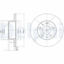DELPHI féktárcsa BG2845 autóalkatrész