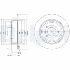 DELPHI féktárcsa BG2873 autóalkatrész