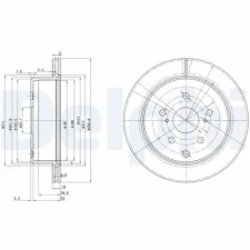 DELPHI féktárcsa BG3166 autóalkatrész