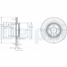 DELPHI féktárcsa BG3222 autóalkatrész