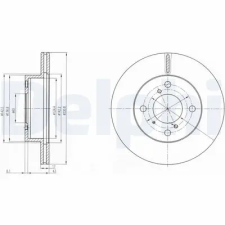 DELPHI féktárcsa BG3499 autóalkatrész
