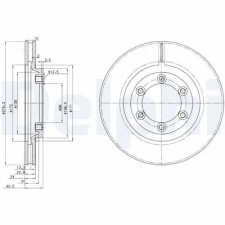 DELPHI féktárcsa BG3523 autóalkatrész