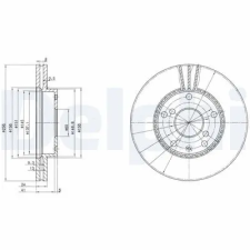 DELPHI féktárcsa BG3531 autóalkatrész