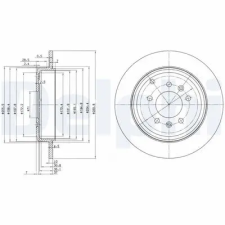 DELPHI féktárcsa BG3684 autóalkatrész