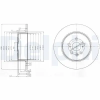 DELPHI féktárcsa BG3777