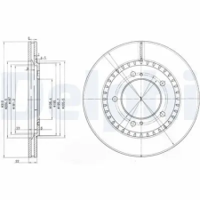 DELPHI féktárcsa BG3821 autóalkatrész