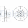 DELPHI féktárcsa BG3825