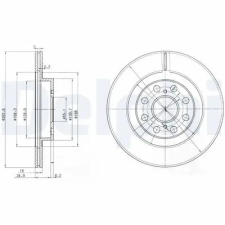 DELPHI féktárcsa BG3825 autóalkatrész