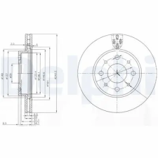 DELPHI féktárcsa BG3839 autóalkatrész