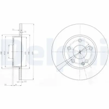 DELPHI féktárcsa BG3840 autóalkatrész