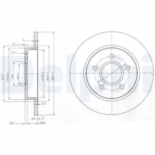 DELPHI féktárcsa BG3896 autóalkatrész