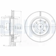 DELPHI féktárcsa BG3976 autóalkatrész