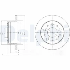 DELPHI féktárcsa BG4099 autóalkatrész