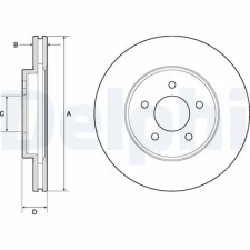 DELPHI féktárcsa BG4120 autóalkatrész