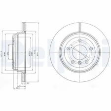 DELPHI féktárcsa BG4243C autóalkatrész