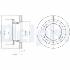 DELPHI féktárcsa BG4285 autóalkatrész