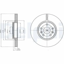 DELPHI féktárcsa BG4338 autóalkatrész