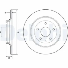 DELPHI féktárcsa BG4567C autóalkatrész