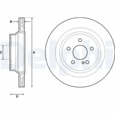 DELPHI féktárcsa BG4705C autóalkatrész